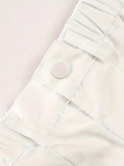 White Wide Leg Six Pocket Jeans