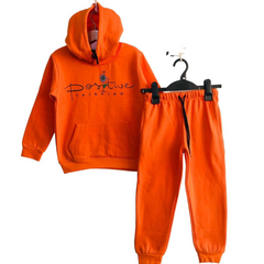 Positive Thinking Hooded Fleece Tracksuit for Kids