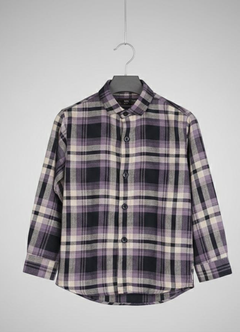Imported Checkered Cotton Shirt for Kids