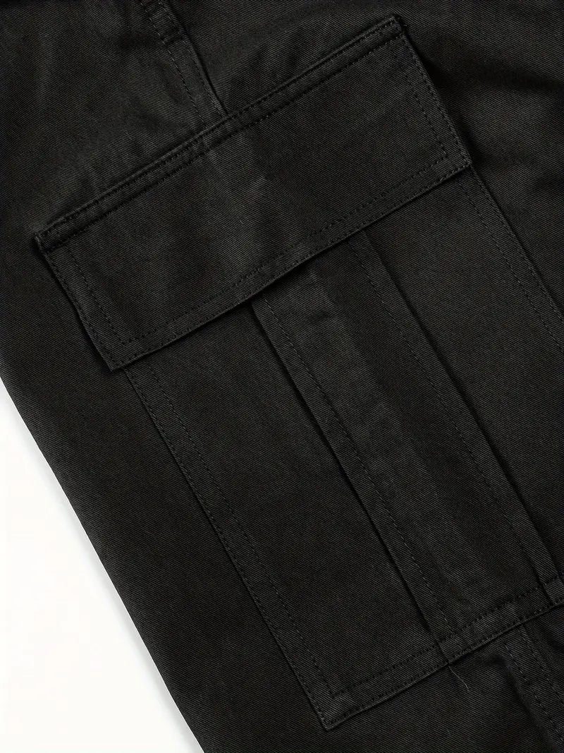 Black Wide Leg Six Pocket Jeans