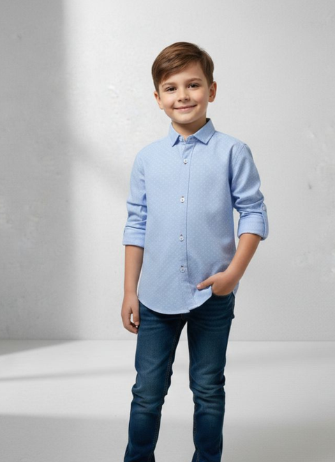 Imported Dotted Cotton Shirt for Kids