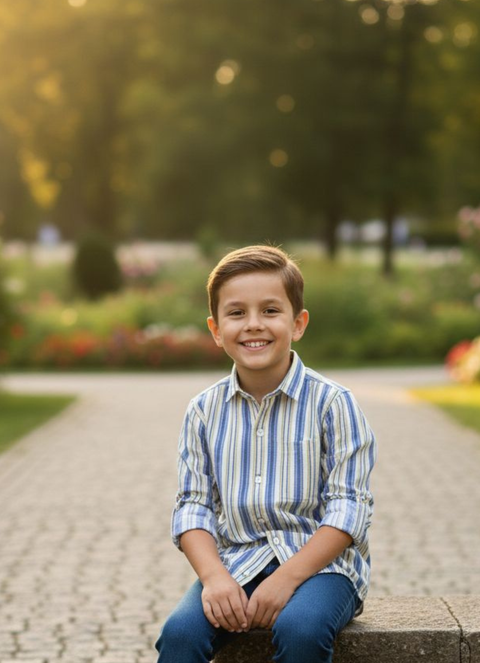 Imported Premium Kids Striped Cotton Shirt