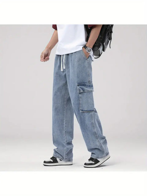 Unisex-Six-Pocket-Denim-trouser