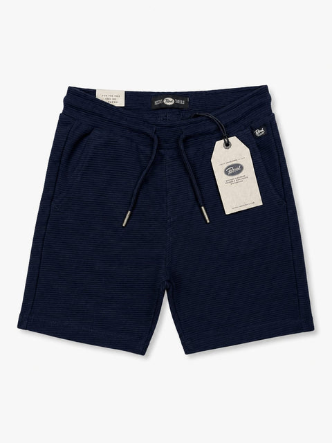 Petrol Kids Textured Shorts – Navy Blue