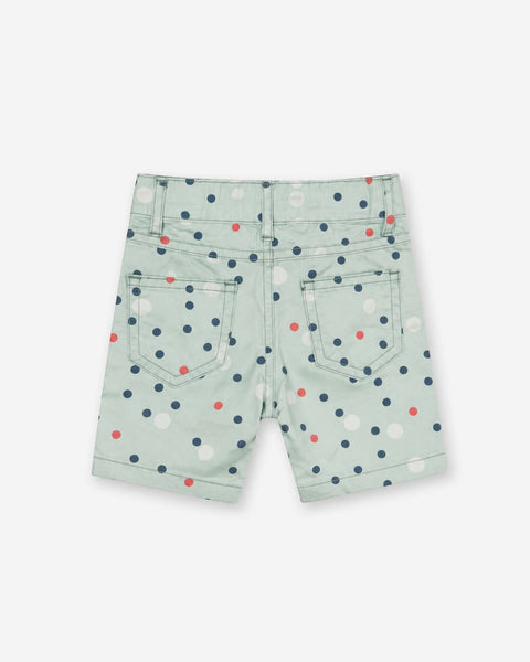 Kids Mint Polka Dot Shorts