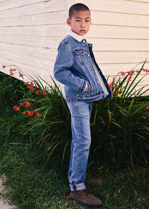 MANGO Shearling denim jacket