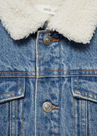 MANGO Shearling denim jacket