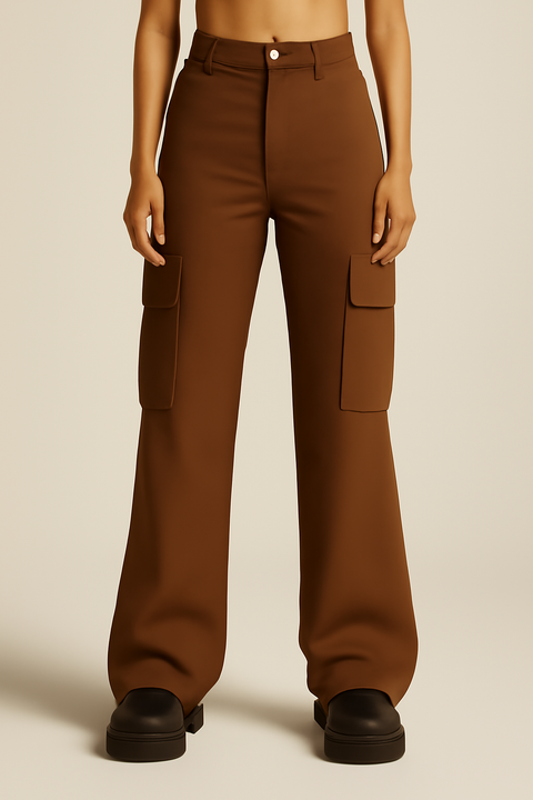 Black Wide Leg Six Pocket Jeans