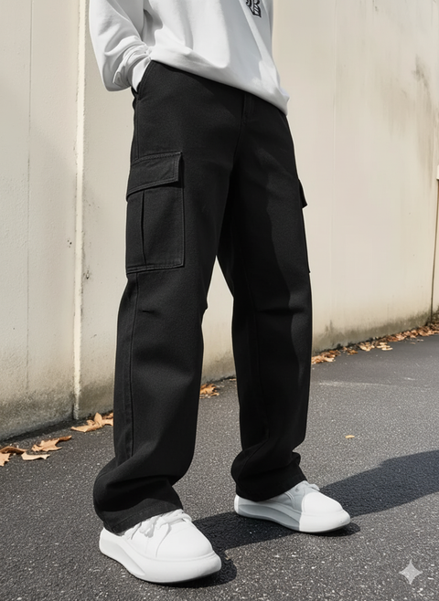 Teen Denim Cargo Pants – 6 Pocket | Stretchable & Casual