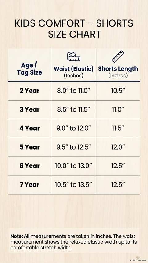 Kids Premium Cotton blended Summer Shorts - relaxed fit
