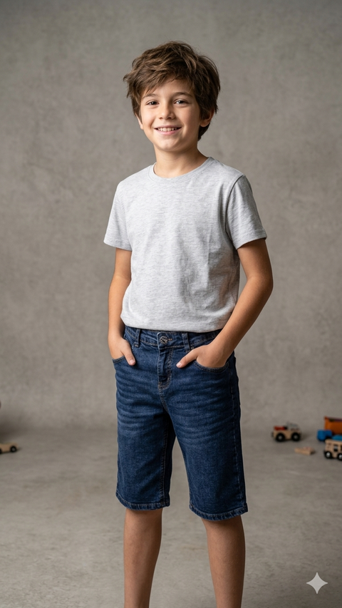 Premium Boys' "Modern Fit" Stretch Denim Shorts