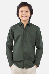 Zara Boys Casual Shirt Olive Green