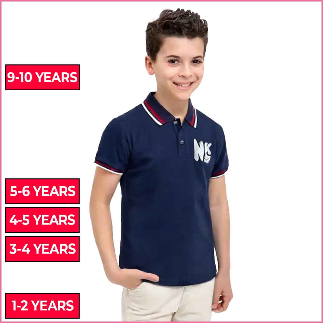 NKs Red Tipping Polo Shirt – Navy