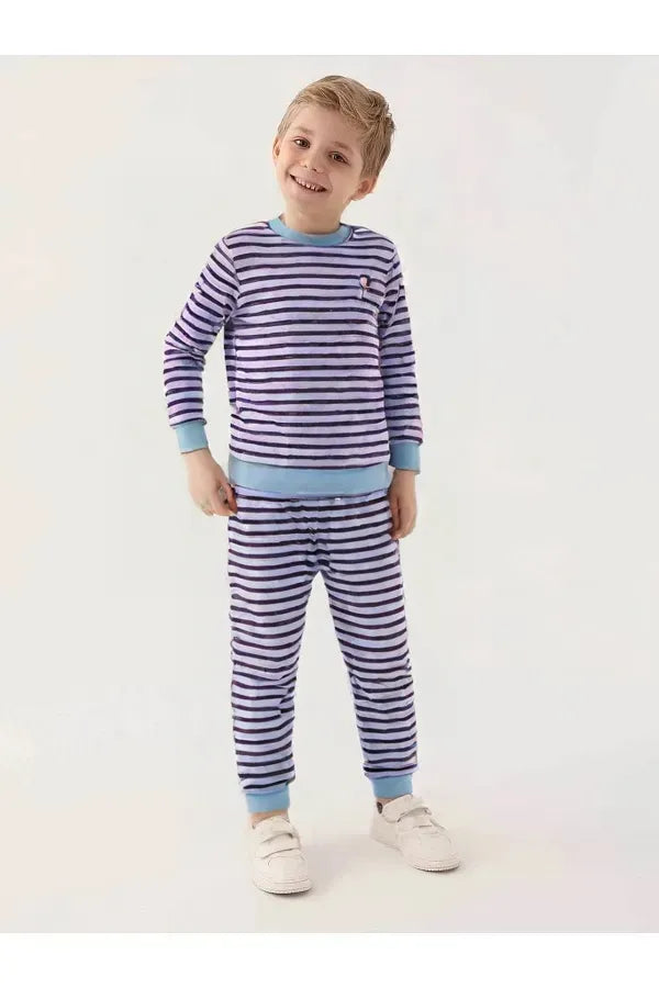 Striped Cozy Fleece Tracksuit