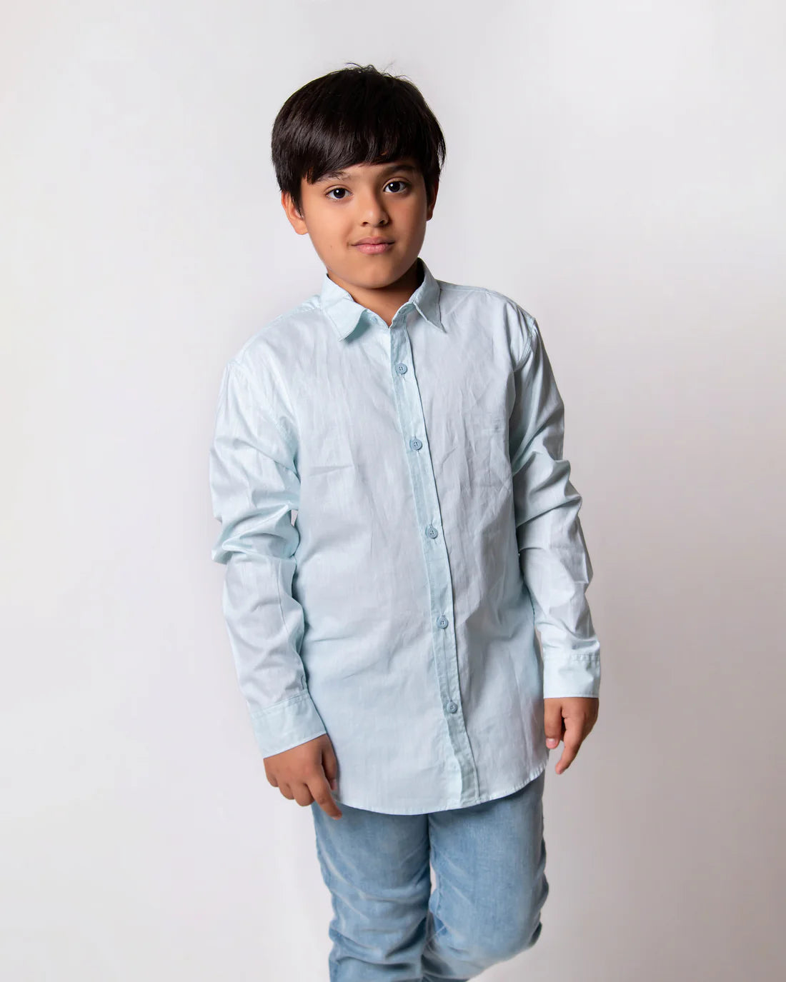 Zara Boys Sky Blue Casual Shirt