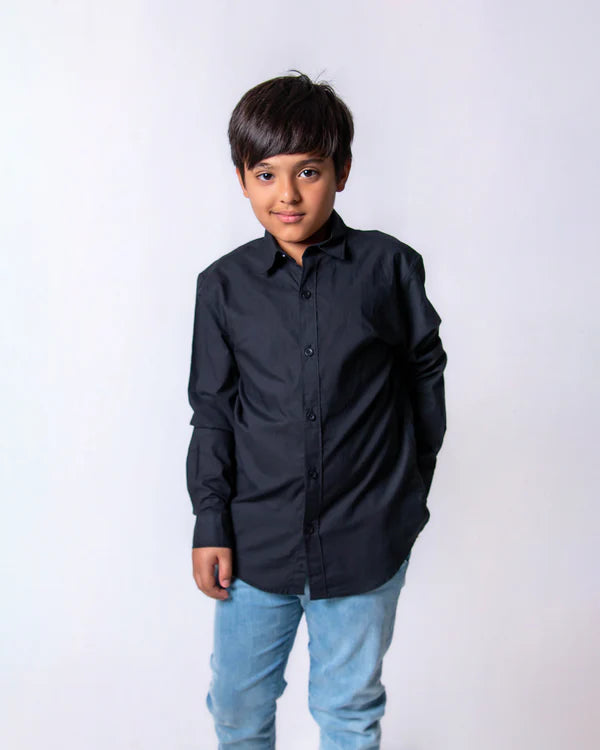 Zara Boys Black Casual Shirt