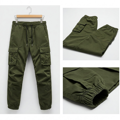 Boys Casual Jogger Cargo Pants With Pockets, Comfy All-Season Wear