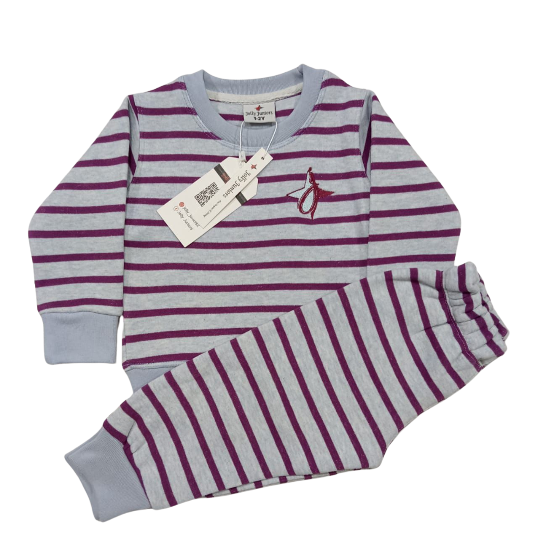 Striped Cozy Fleece Tracksuit