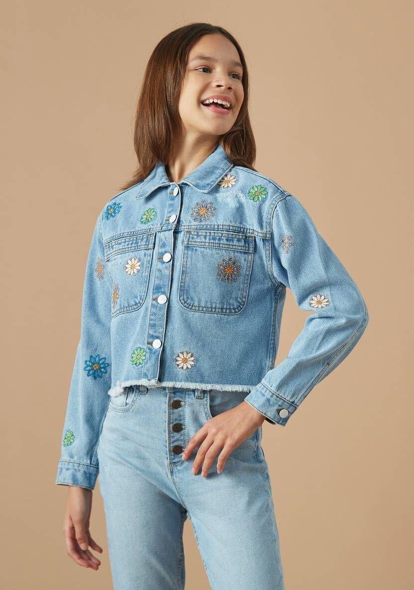 Decorative Stitch Denim Jacket