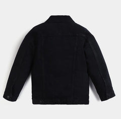 Kids Black Denim Jacket - Premium Quality