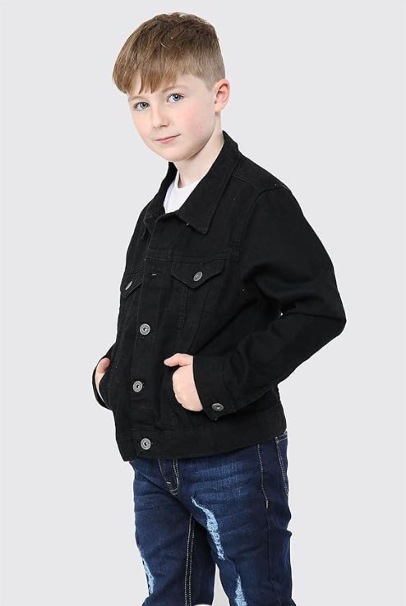 Kids Black Denim Jacket - Premium Quality