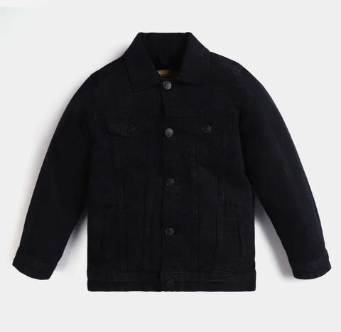 Kids Black Denim Jacket - Premium Quality