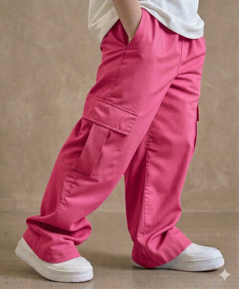 Korean Style Baggy Cargo Trousers