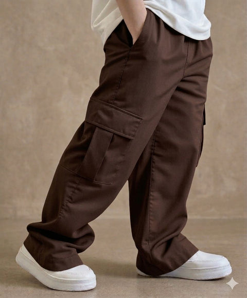Korean Style Baggy Cargo Trousers