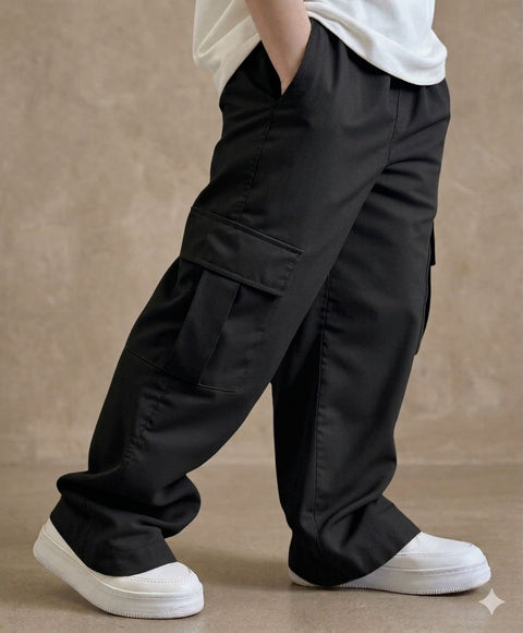 Korean Style Baggy Cargo Trousers