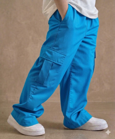 Korean Style Baggy Cargo Trousers