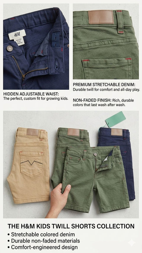 H&M Kids Stretchable Denim Shorts