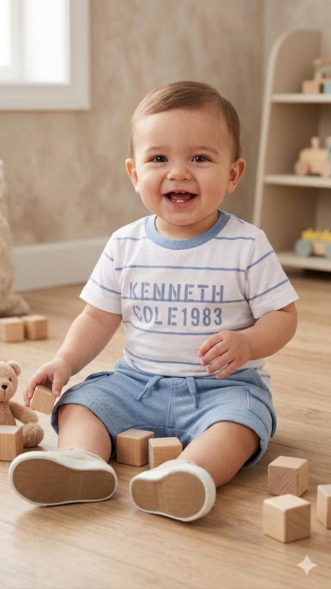 The Kenneth Cole® Toddler Stripe Tee & Cargo Shorts Set