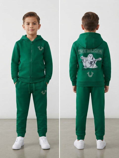 Premium Boys True Religion 2-Piece Tracksuit Set (Hoodie & Trousers)