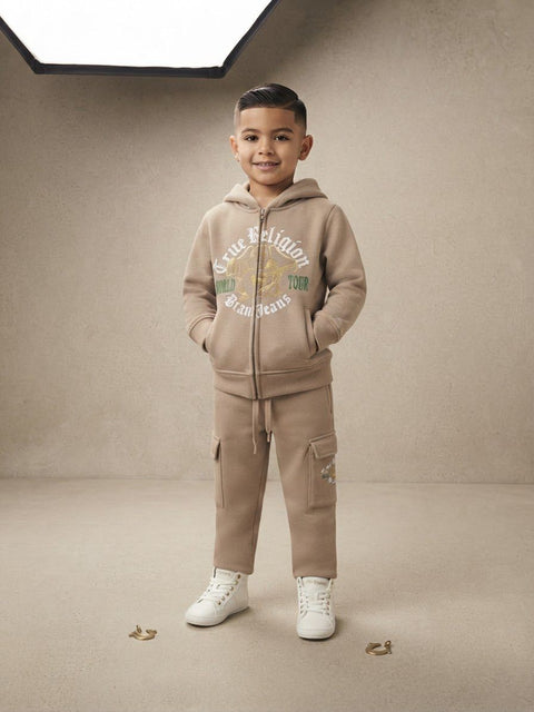 Premium Boys True Religion 2-Piece Tracksuit Set (Hoodie & Trousers)