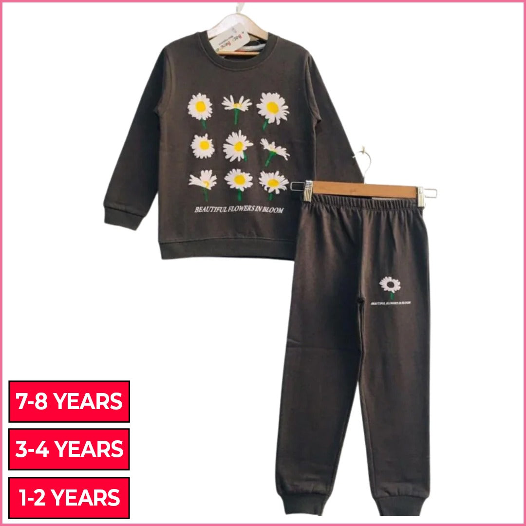 Cute Flowers Tracksuit for Kids