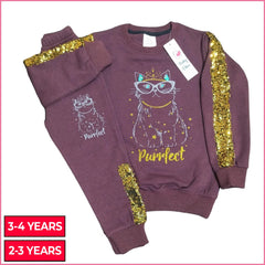 Cat Sequin Kids' Tracksuit