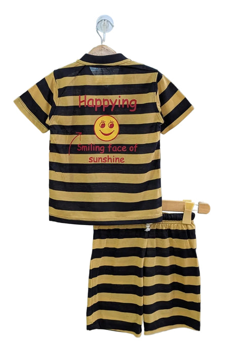 Boys' "Smiling Face of Sunshine" Striped Summer Set