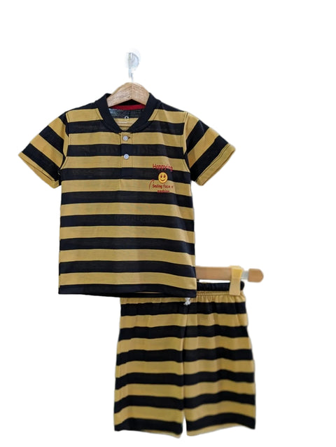 Boys' "Smiling Face of Sunshine" Striped Summer Set