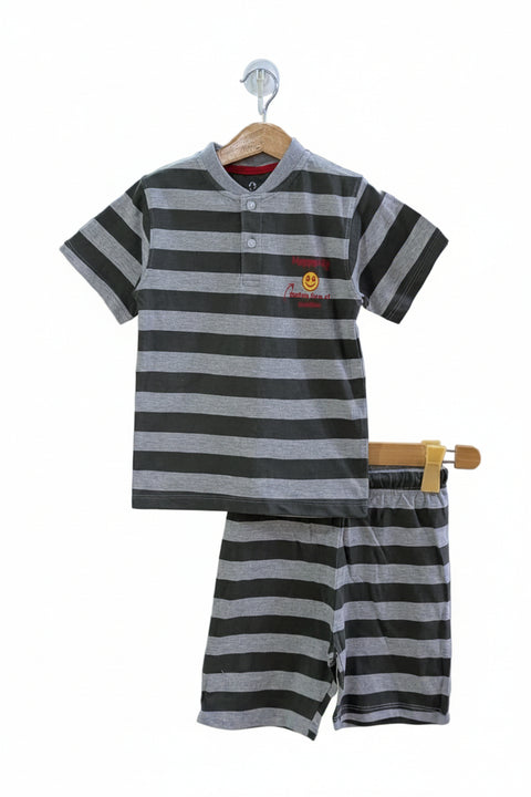 Boys' "Smiling Face of Sunshine" Striped Summer Set