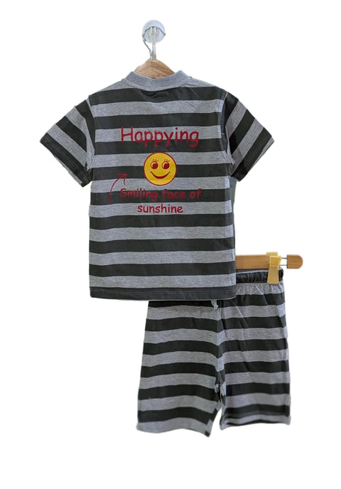 Boys' "Smiling Face of Sunshine" Striped Summer Set