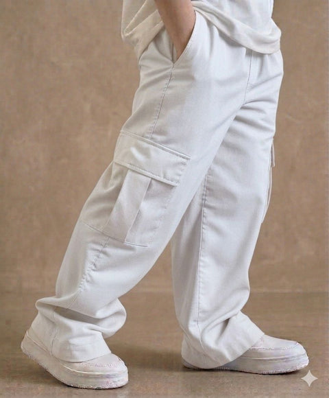 Korean Style Baggy Cargo Trousers