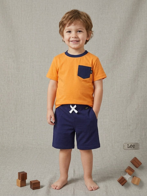 Kids Premium Summer Shorts Set – Vibrant Canary Cotton Suit