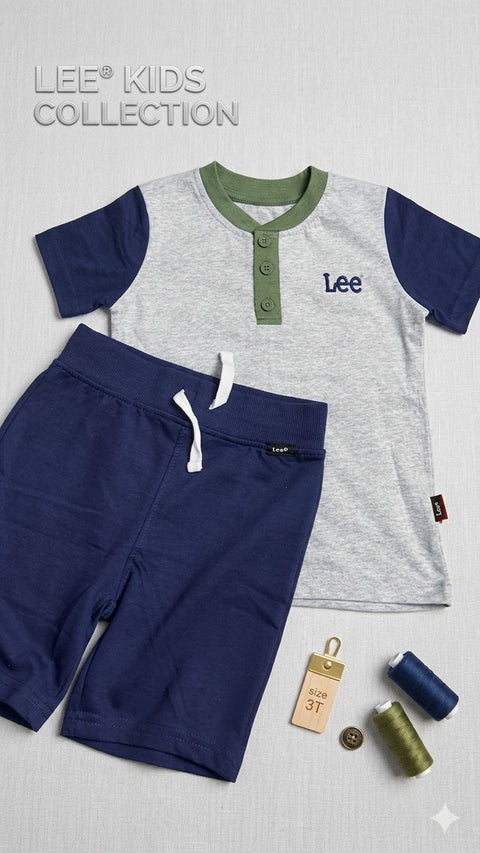 Kids Premium Summer Shorts Set – A Henley-style t-shirt