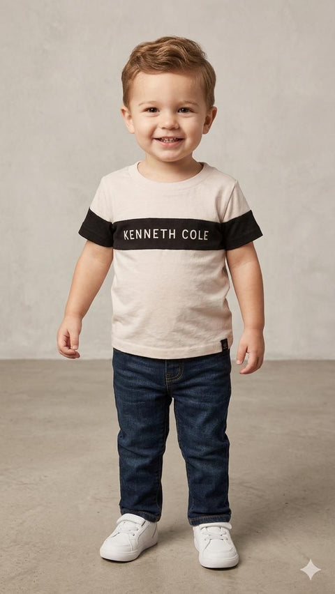 Kenneth Cole Kids Colorblock Logo Tee