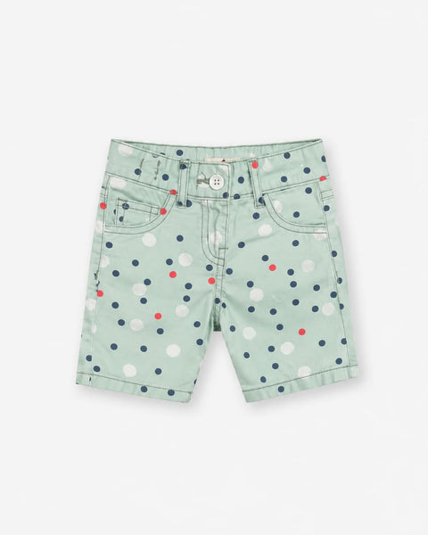 Kids Mint Polka Dot Shorts