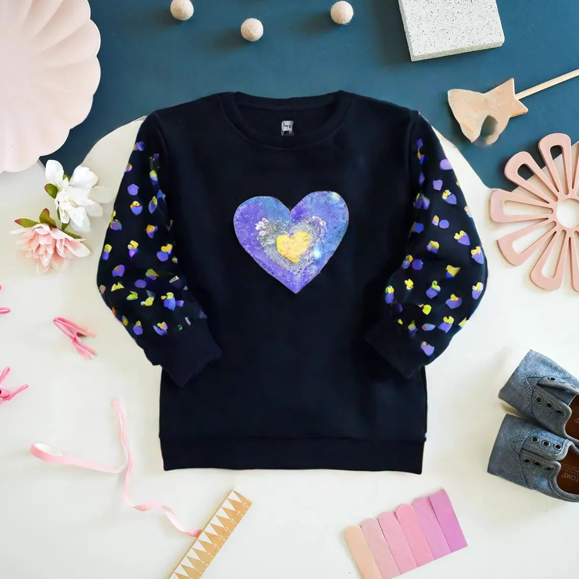 Heart Sequence Sweat Shirt