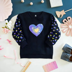 Heart Sequence Sweat Shirt