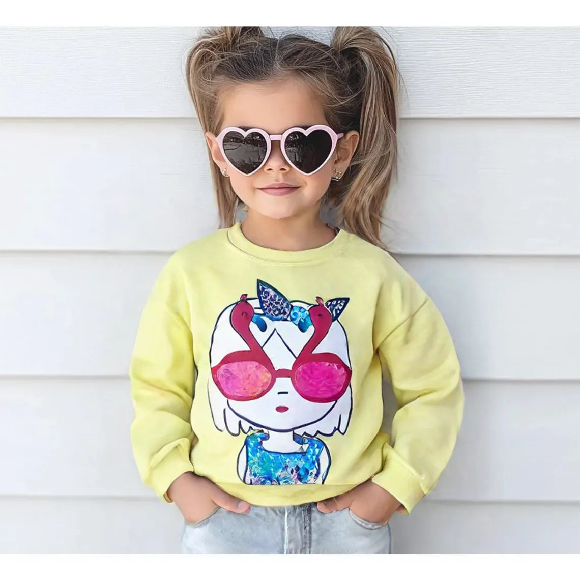 Yellow Cuttie Sweat Shirt