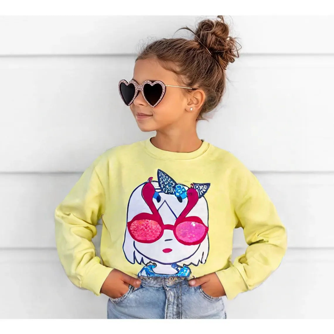 Yellow Cuttie Sweat Shirt