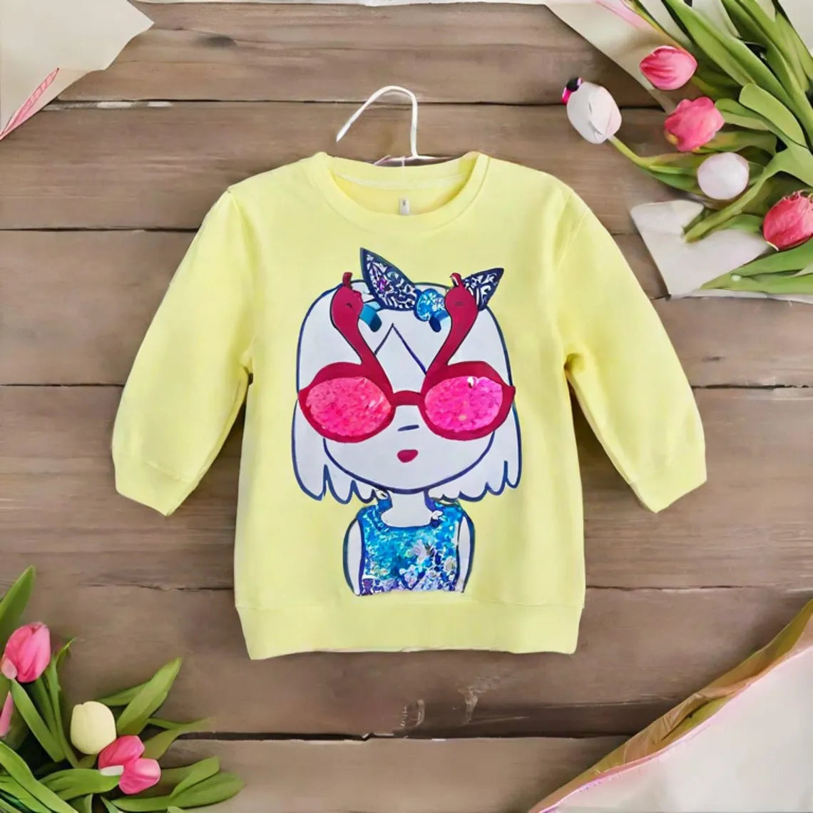 Yellow Cuttie Sweat Shirt